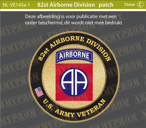 Patch 82st AIRBORNE DIVISION - U.S. Army Veteran